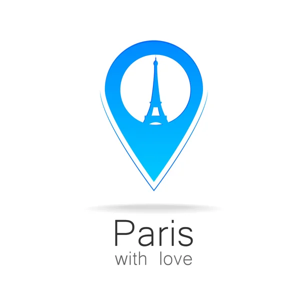 Paris love ile — Stok Vektör