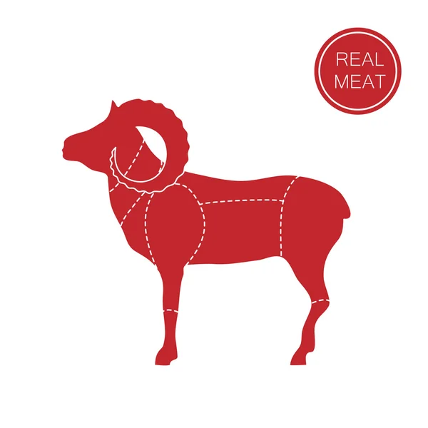 Carne real — Vector de stock