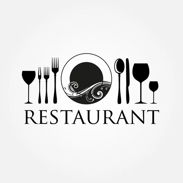 Restoran Logosu — Stok Vektör