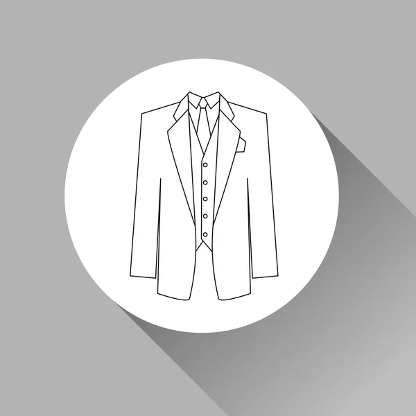 Traje icono — Vector de stock