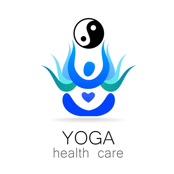 Assistenza sanitaria yoga — Vettoriale Stock