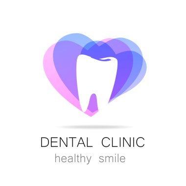 Diş Kliniği sağlıklı gülümseme logo şablonu