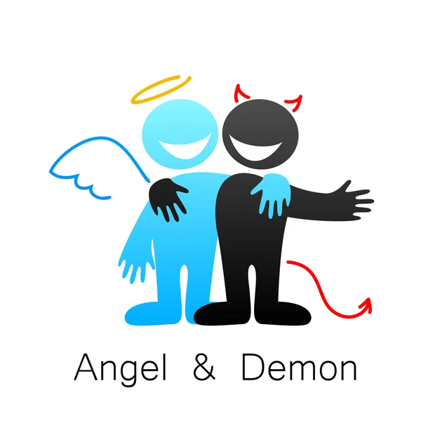 Ángel y demonio — Archivo Imágenes Vectoriales