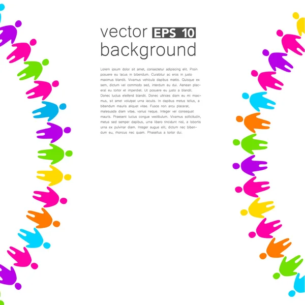 Modello di sfondo con persone colorate — Vettoriale Stock