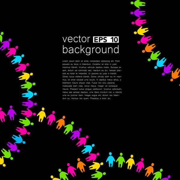 background template with colorful people