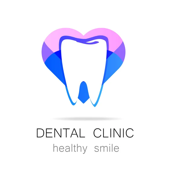 Plantilla de logotipo sonrisa saludable clínica dental — Archivo Imágenes Vectoriales