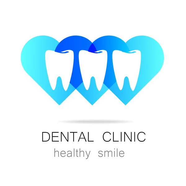 Dental clinic healthy smile logo template — Stock Vector