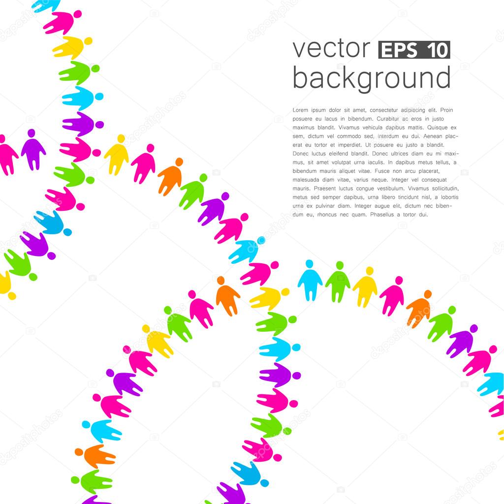 background template with colorful people