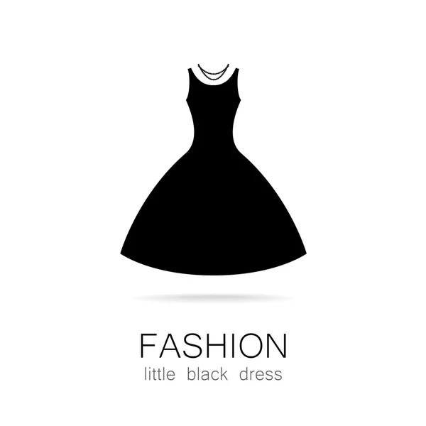 Mały czarny mody sukienka szablon — Wektor stockowy