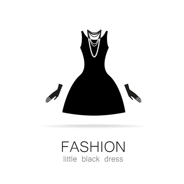 Fashion little black dress template — Stock Vector