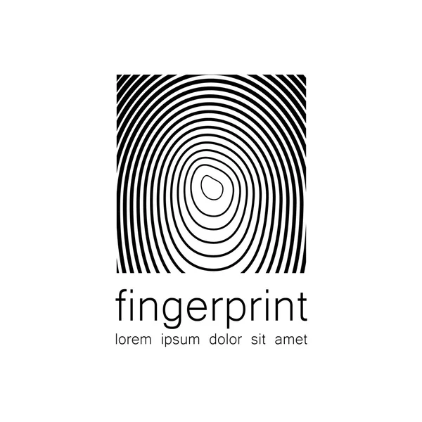 Fingerprint logo — Stock Vector