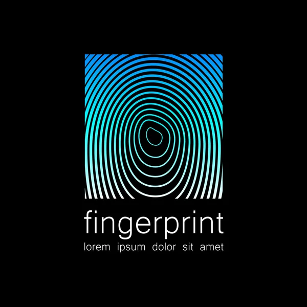 Fingerprint logotyp — Stock vektor