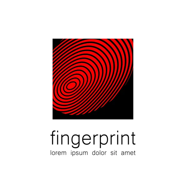 Fingerabdruck-Logo — Stockvektor