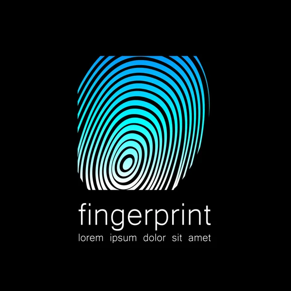 Fingerprint logotyp — Stock vektor