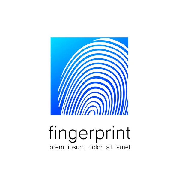 Fingerprint logo — Stock Vector