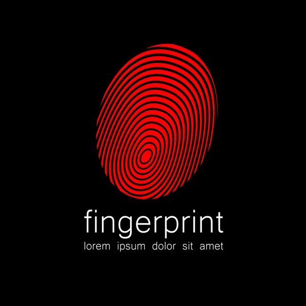 Fingerprint logo — Stock Vector