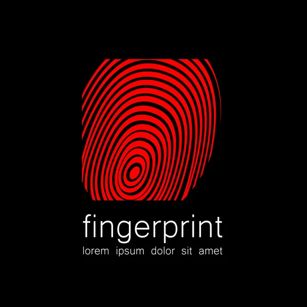 Fingerprint logo — Stock Vector