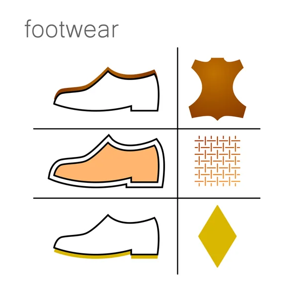 Взуття етикетки — стоковий вектор