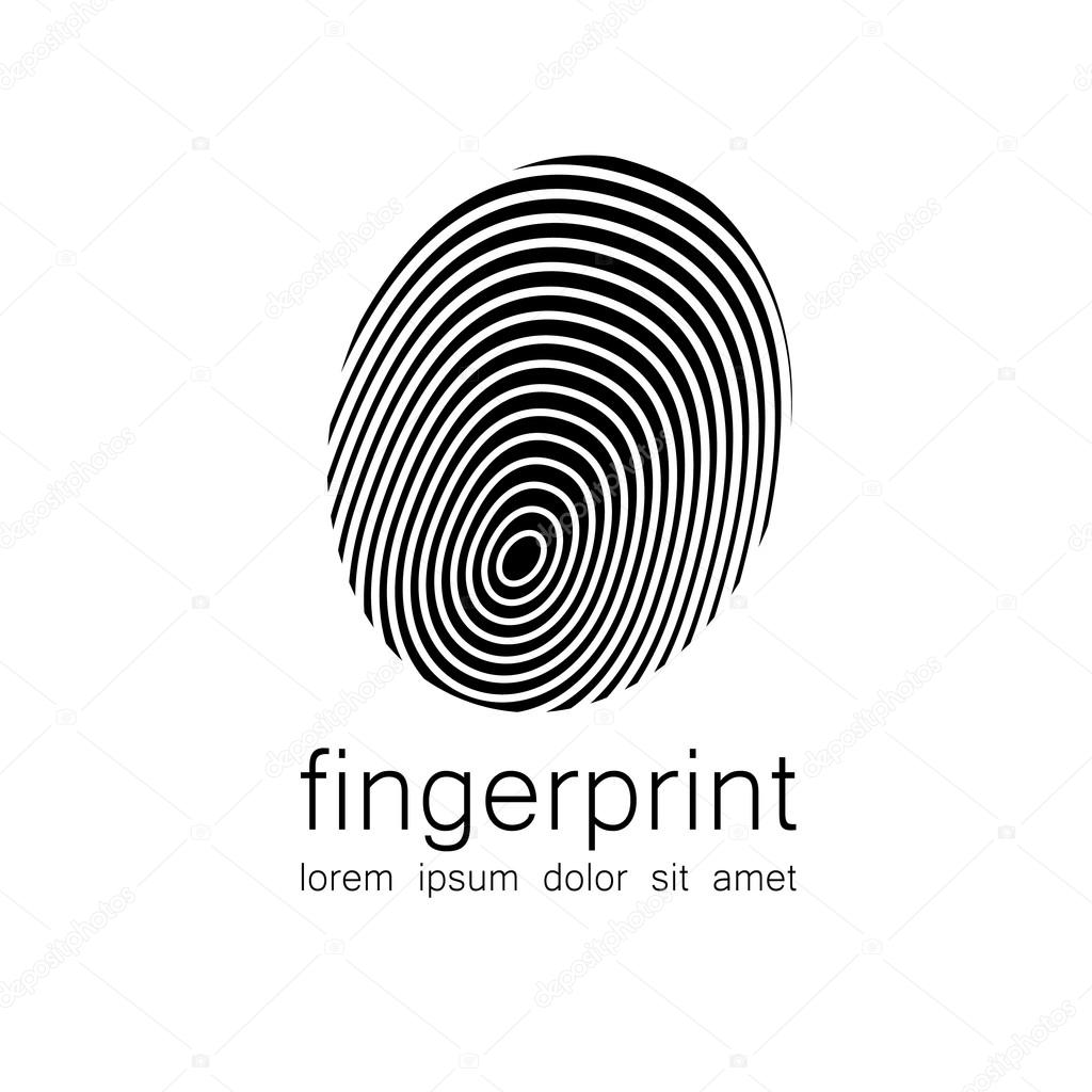 Fingerprint - the template for a logo. Symbol fingerprint - a sign of identification, preservation and protection.