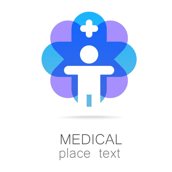 Modèle croix médicale logo — Image vectorielle