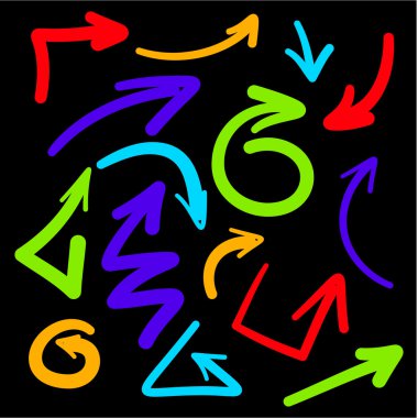 oklar çizim tasarım şablonu