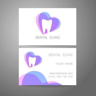 Diş Kliniği logo kartvizit şablonu