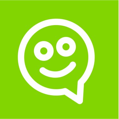 mutlu gülümseme konuşma balonu