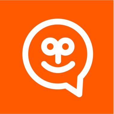 mutlu gülümseme konuşma balonu