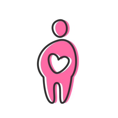 aşk kalp kişi simgesi