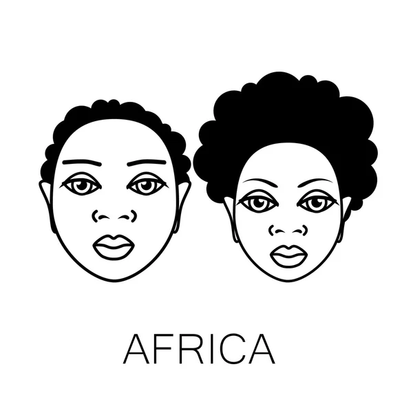 África gente firmar — Vector de stock