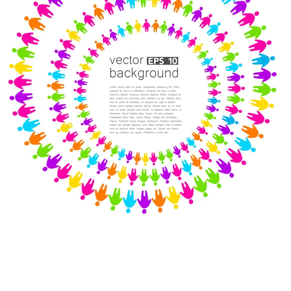 Plantilla de fondo con gente colorida — Archivo Imágenes Vectoriales