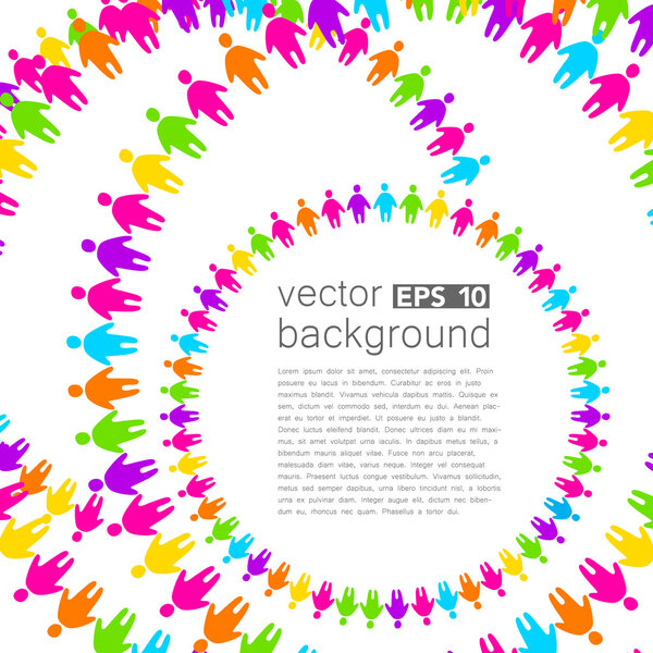 background template with colorful people