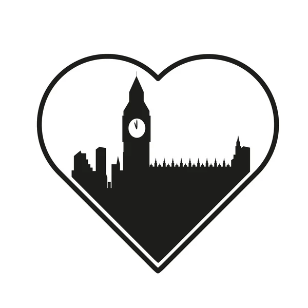 Ik hou van Londen sjabloon — Stockvector