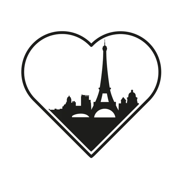 Ik hou van Parijs sjabloon — Stockvector