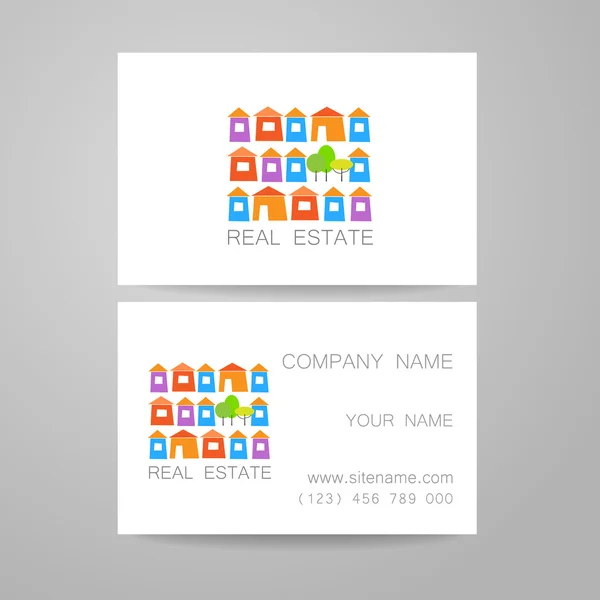 Real estate business card — Stock Vector