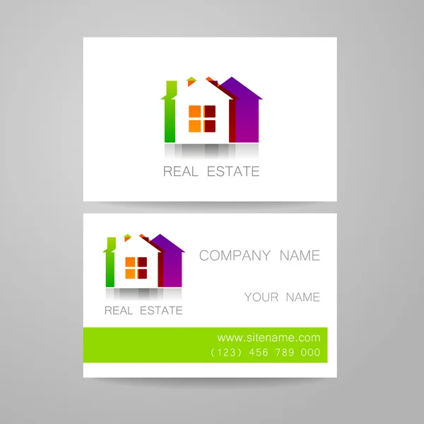 Real estate business card — Stock Vector