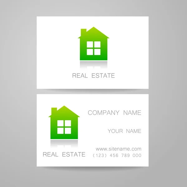 Real estate business card — Stock Vector