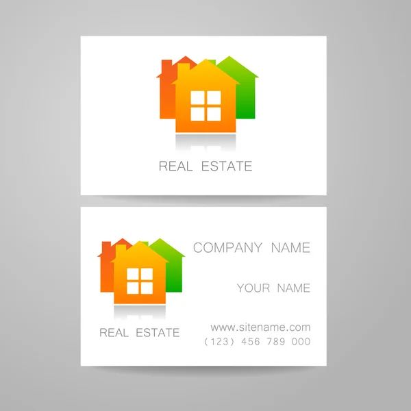 Real estate business card — Stock Vector