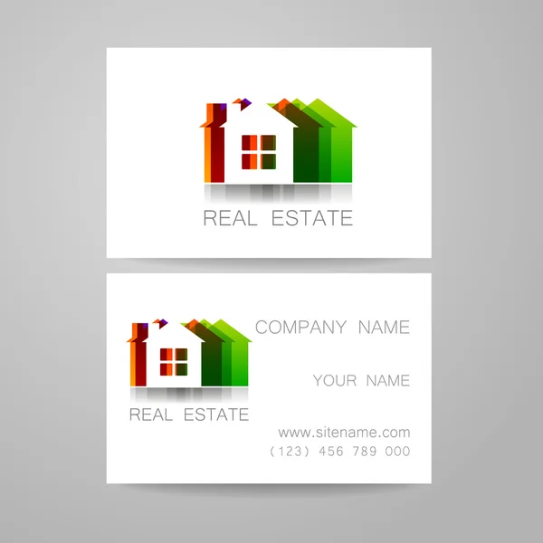 Real estate business card — Stock Vector