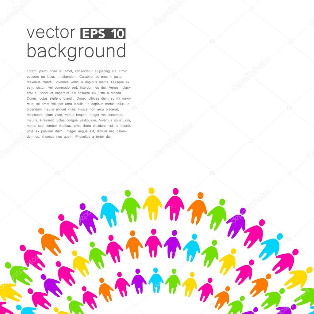 background template with colorful people
