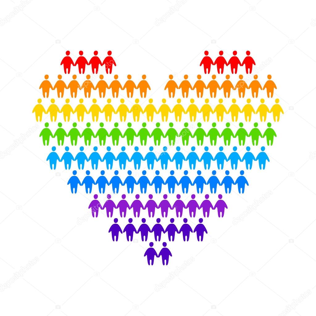 LGBT - a sign of gays and lesbians. The idea of a logo design for a gay pride parade, festival of free love or union protection of the rights of homosexuals.