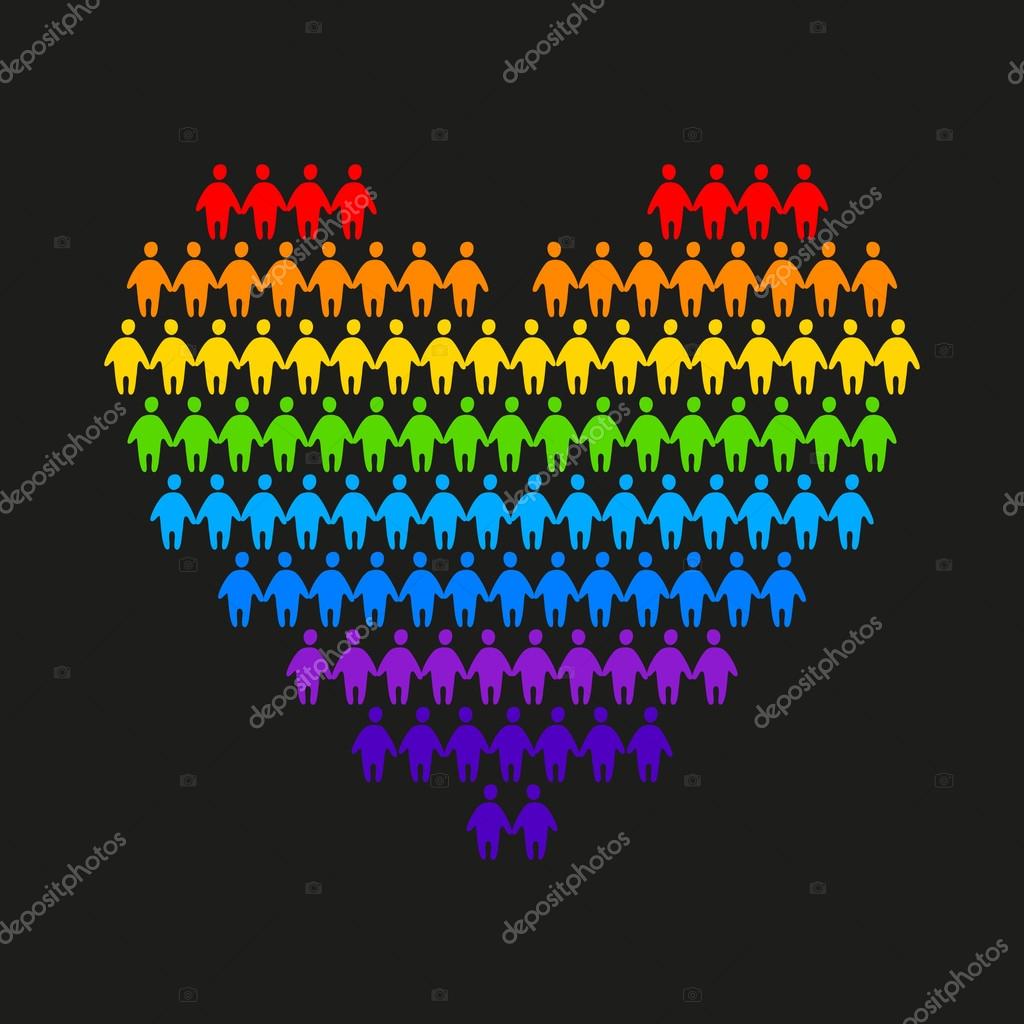 LGBT - a sign of gays and lesbians. The idea of a logo design for a gay pride parade, festival of free love or union protection of the rights of homosexuals.