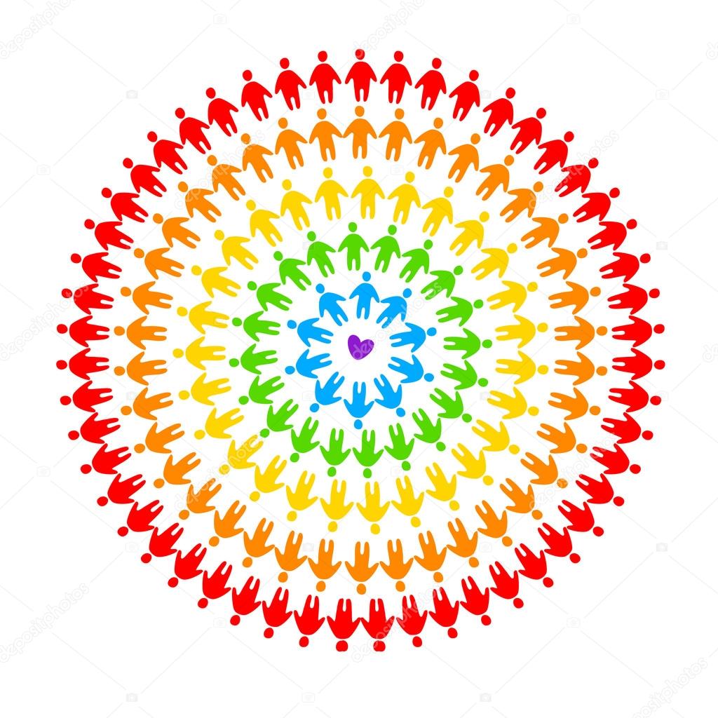 LGBT - a sign of gays and lesbians. The idea of a logo design for a gay pride parade, festival of free love or union protection of the rights of homosexuals.