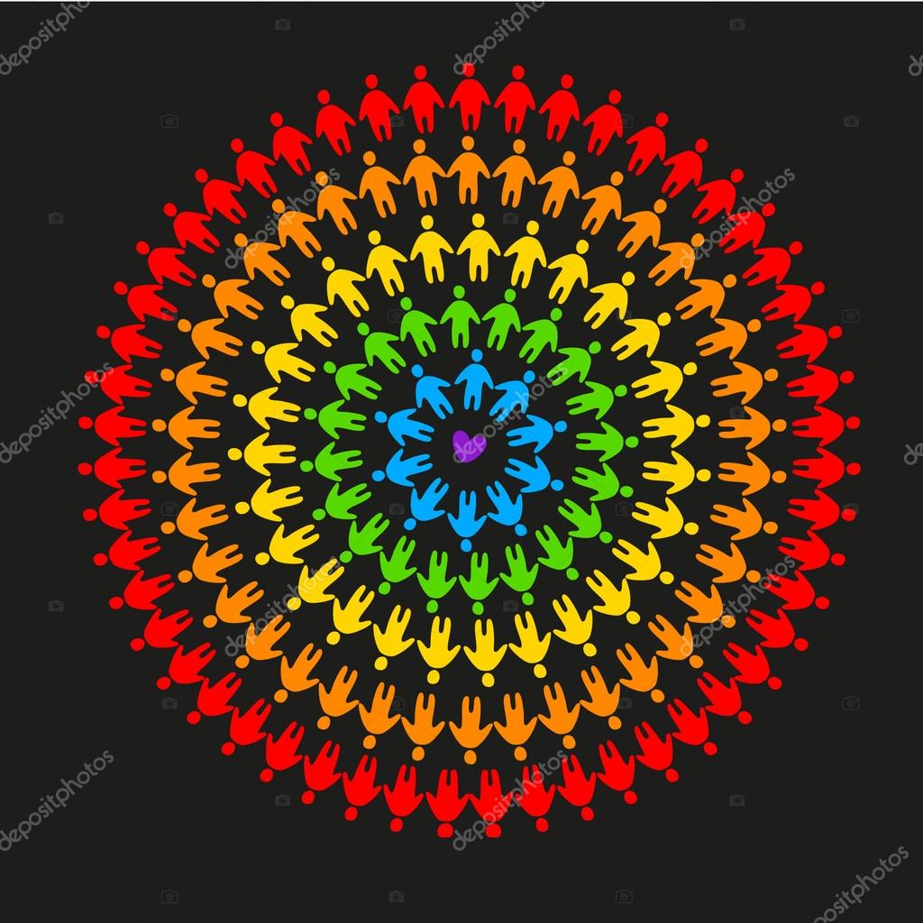 LGBT - a sign of gays and lesbians. The idea of a logo design for a gay pride parade, festival of free love or union protection of the rights of homosexuals.