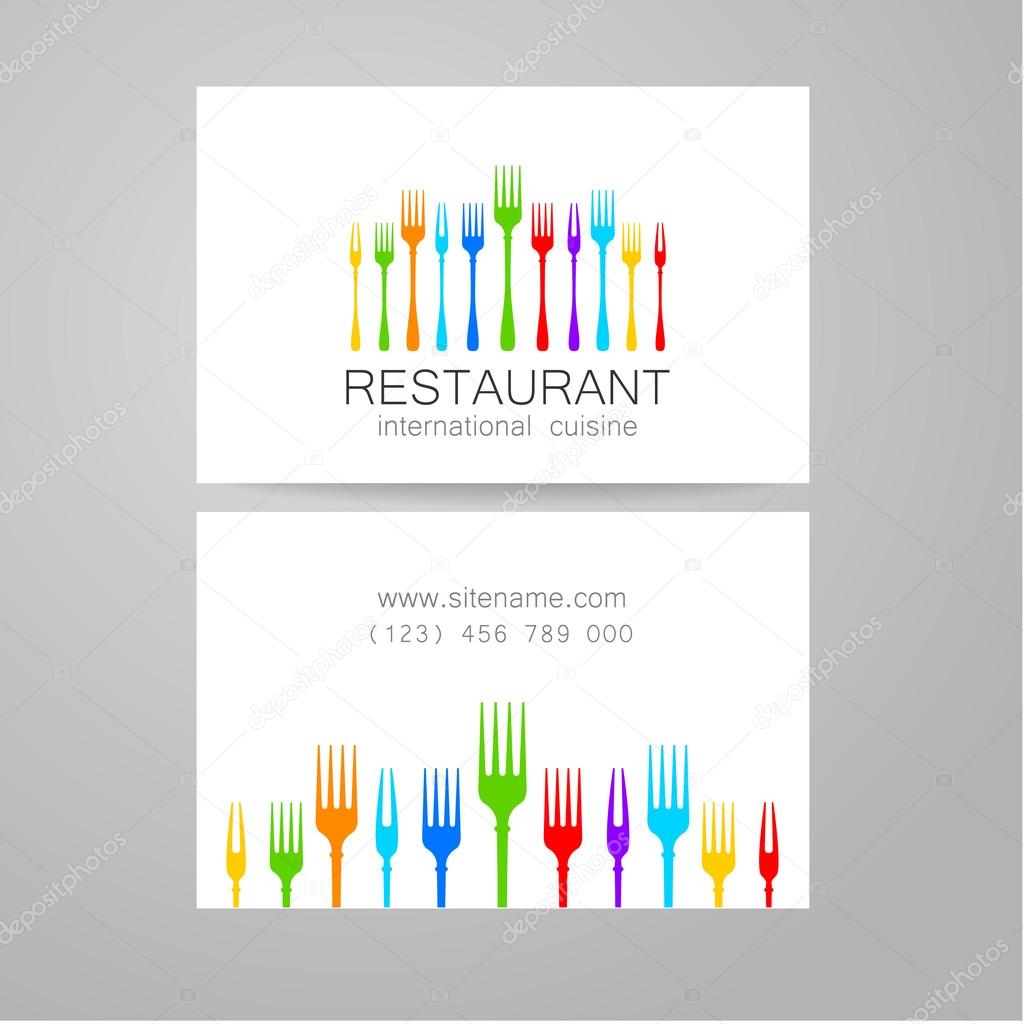 restaurant logo business card template