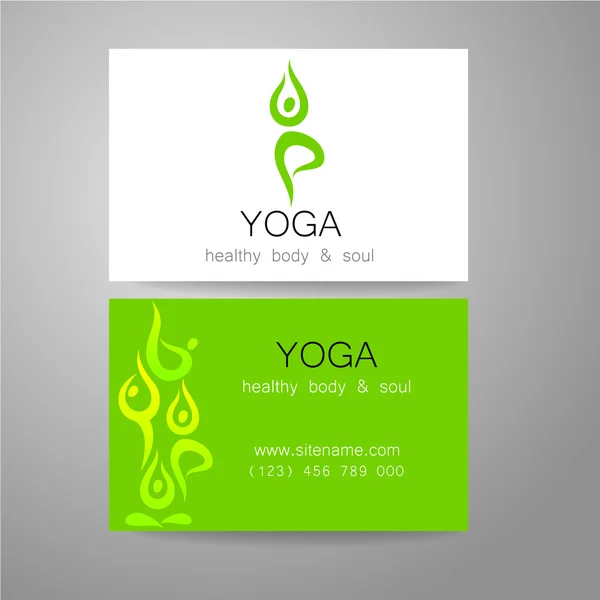 Carta di logo di yoga — Vettoriale Stock