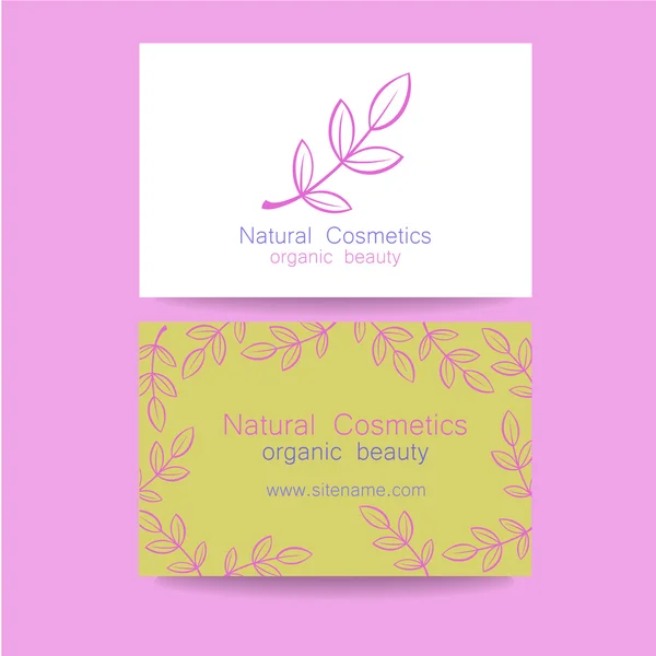 Natural cosmetics logo — Stock Vector