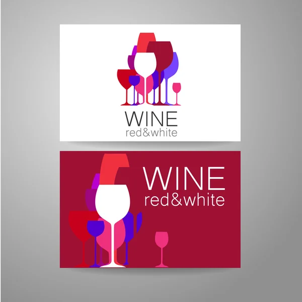 Logo vino — Vettoriale Stock