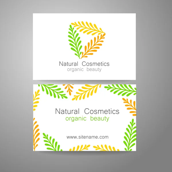 Natural cosmetics logo — Stock Vector
