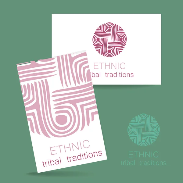 Εθνοτικές παραδόσεις λογότυπο — Διανυσματικό Αρχείο
